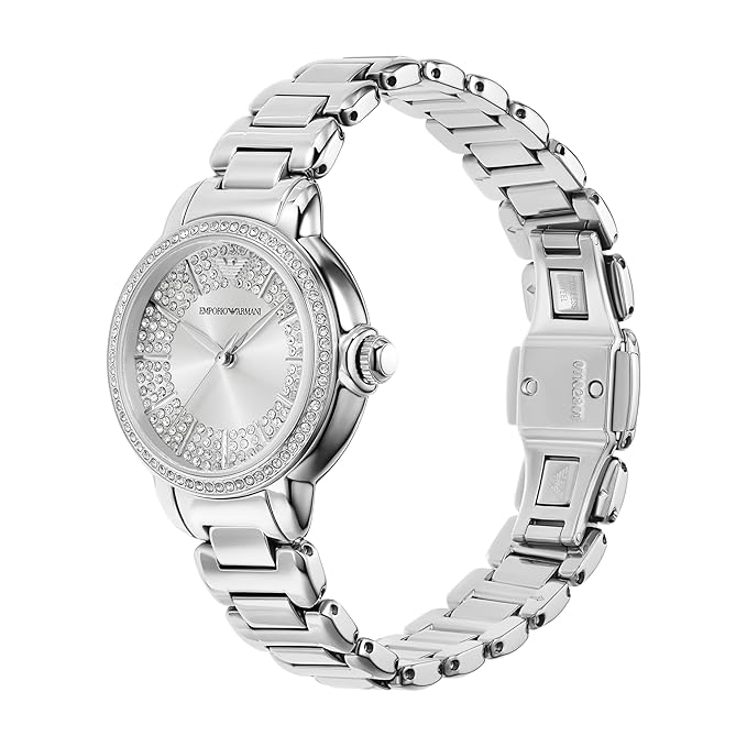 Emporio Armani Stainless Steel Analog Silver Dial Women's Watch-Ar11632, Band Color:Silver - Image 2