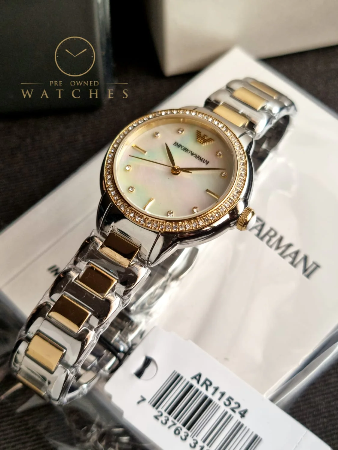 Emporio Armani Three-Hand Two-Tone Stainless Steel Watch - Image 10