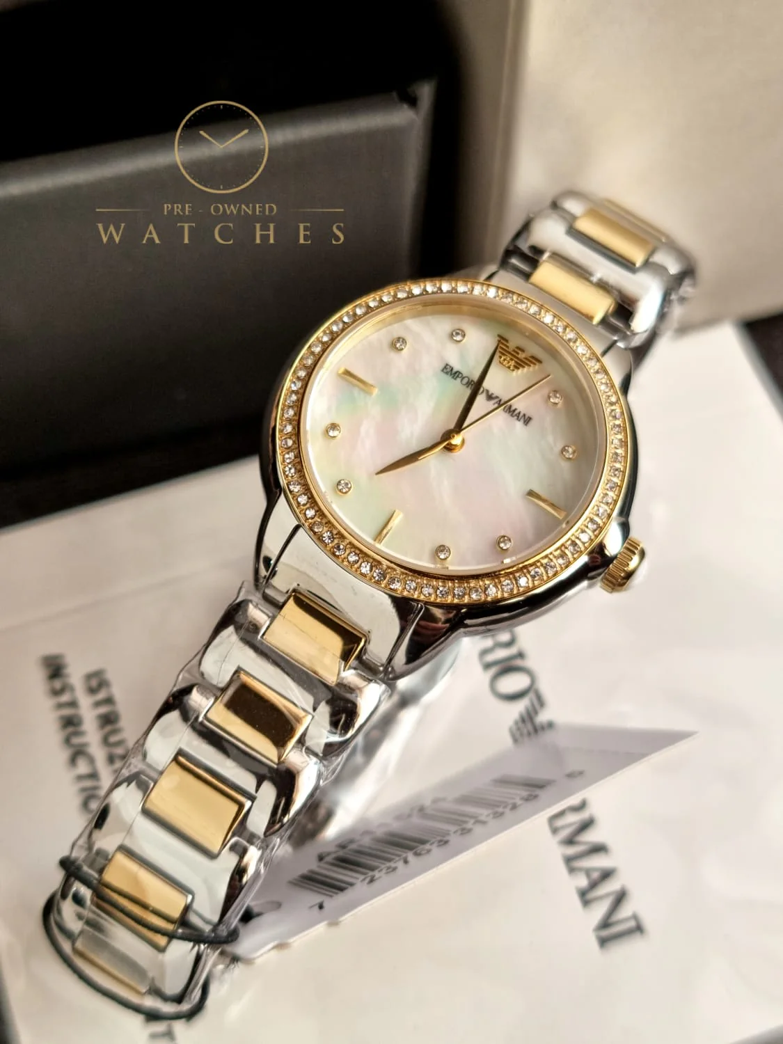 Emporio Armani Three-Hand Two-Tone Stainless Steel Watch - Image 4