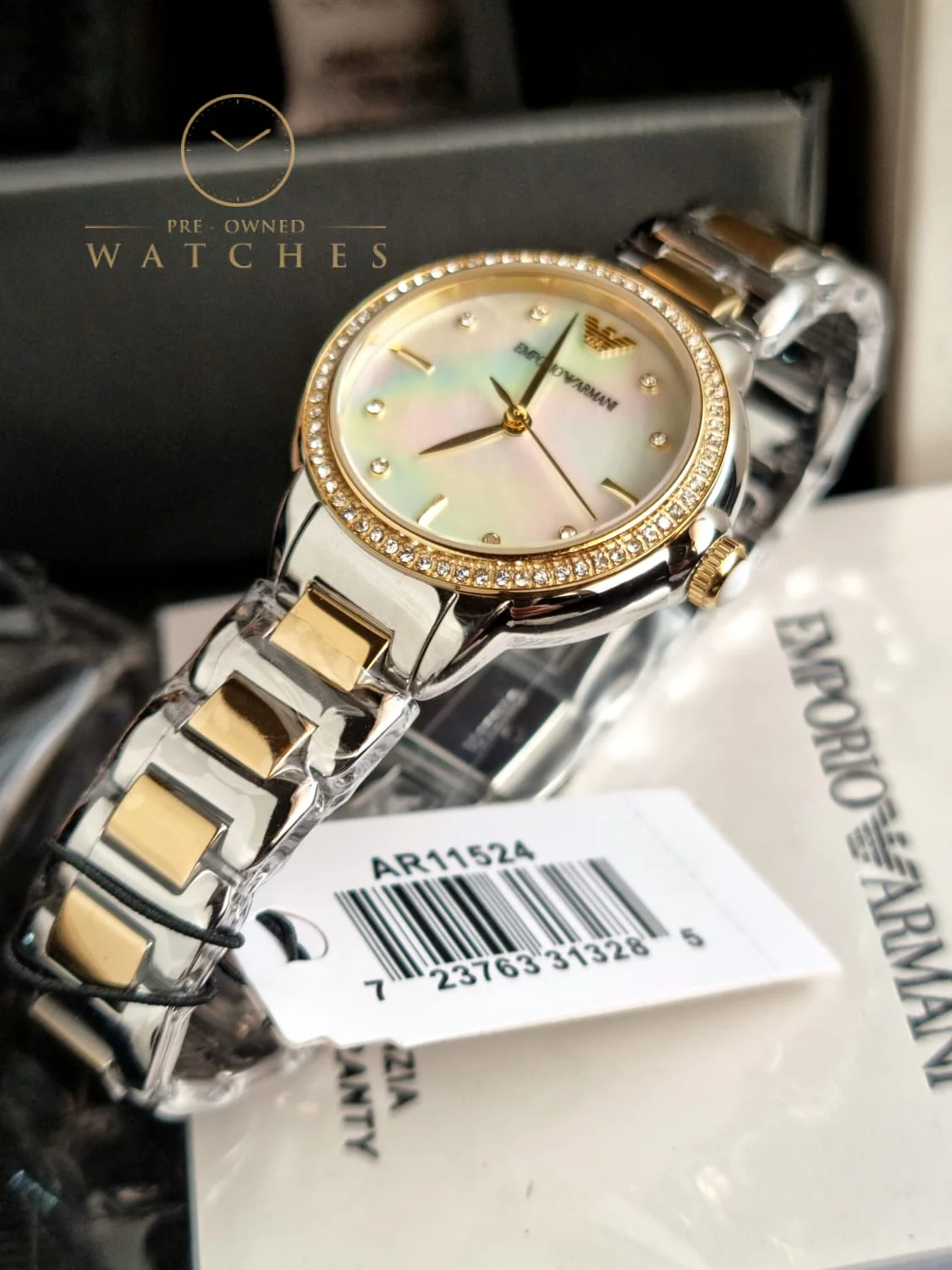 Emporio Armani Three-Hand Two-Tone Stainless Steel Watch - Image 6