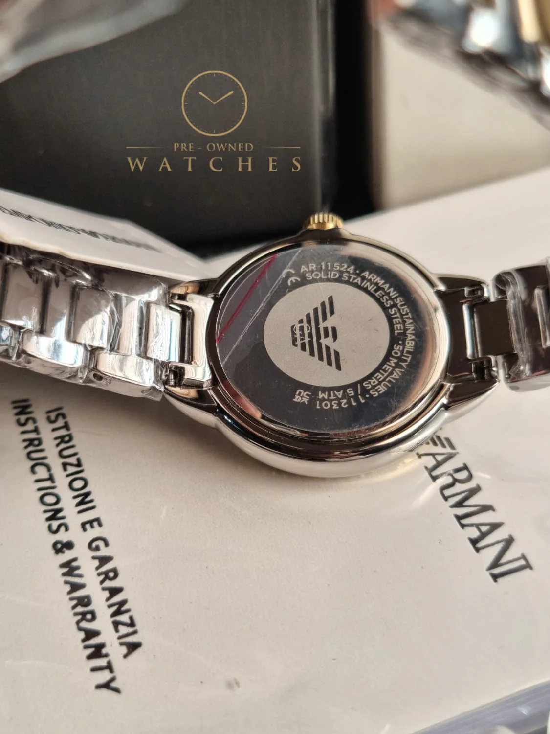 Emporio Armani Three-Hand Two-Tone Stainless Steel Watch - Image 7