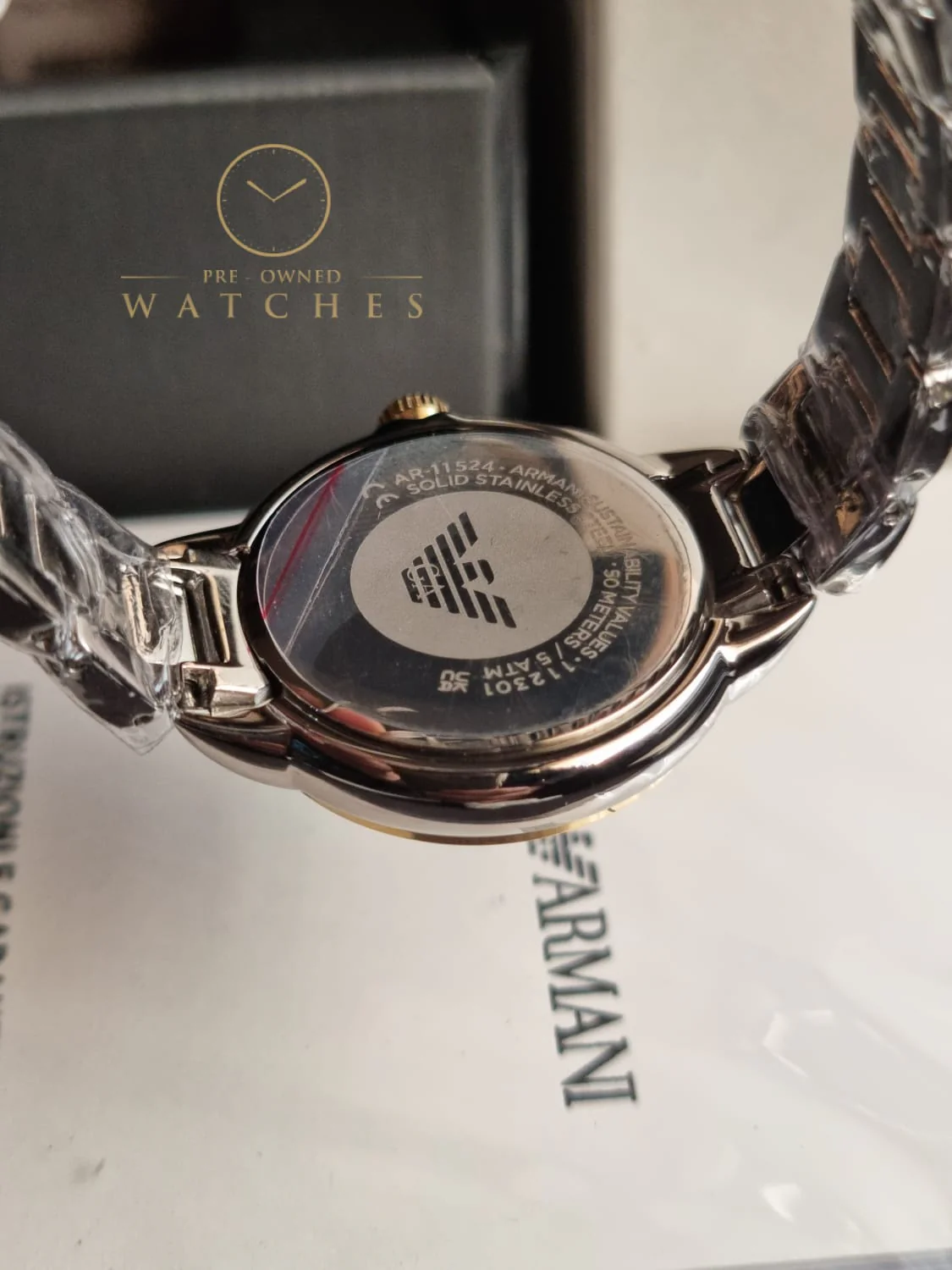 Emporio Armani Three-Hand Two-Tone Stainless Steel Watch - Image 9