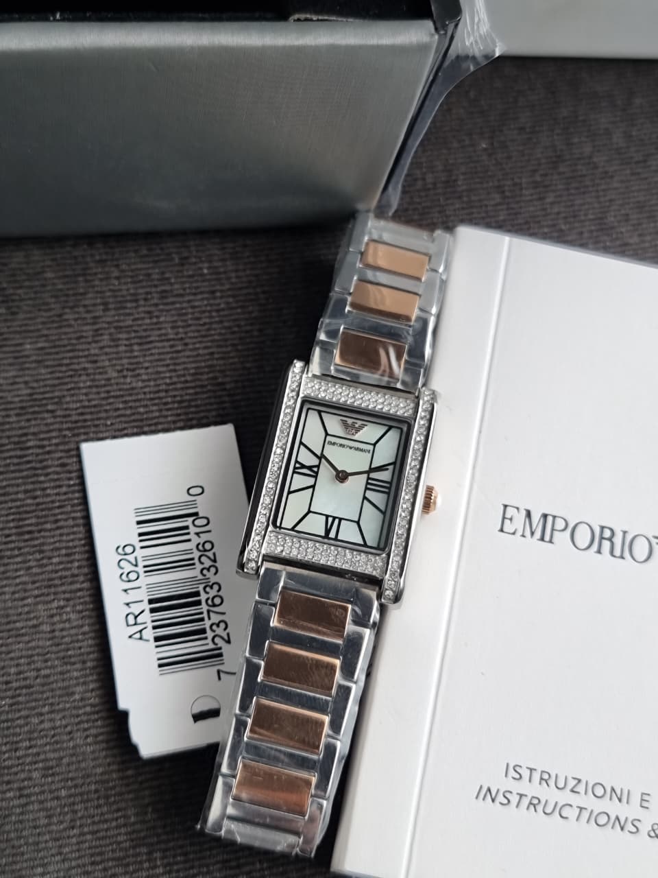 Emporio Armani Two-Hand Rectangular Women's Watch AR11626 - Image 2