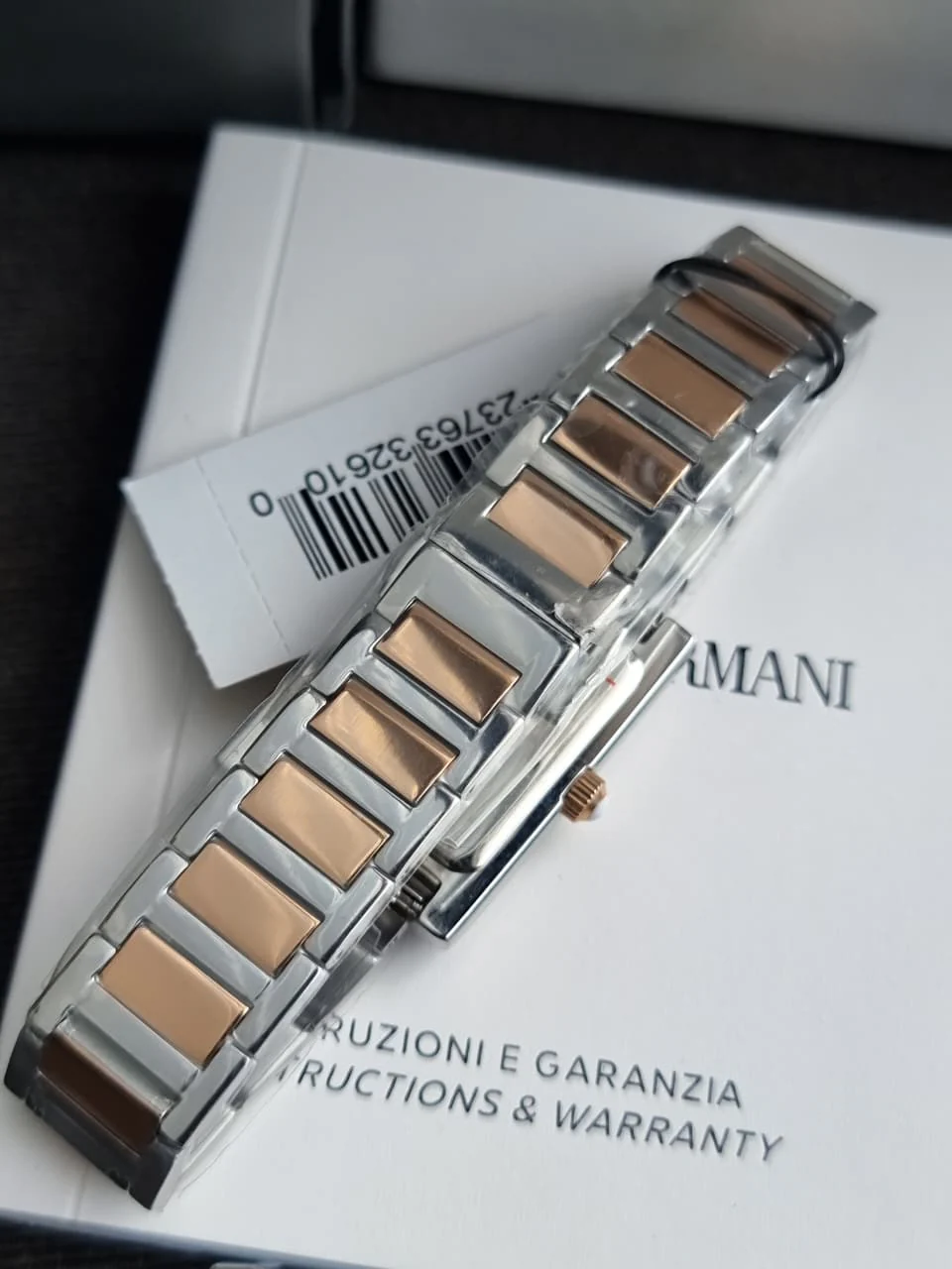 Emporio Armani Two-Hand Rectangular Women's Watch AR11626 - Image 3