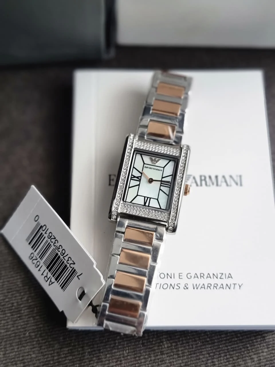 Emporio Armani Two-Hand Rectangular Women's Watch AR11626 - Image 6