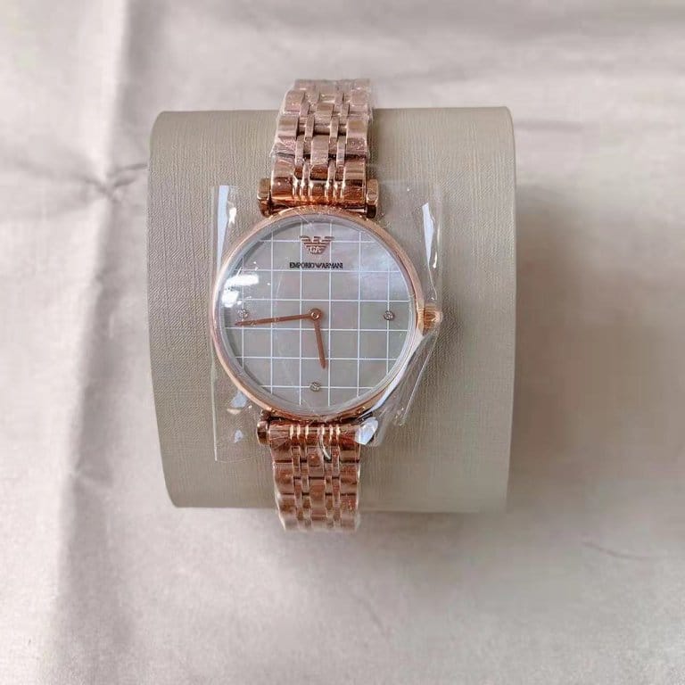 Emporio Armani Women’s Quartz Rose Gold Stainless Steel Mother Of Pearl Dial 32mm Watch AR11385 - Image 3