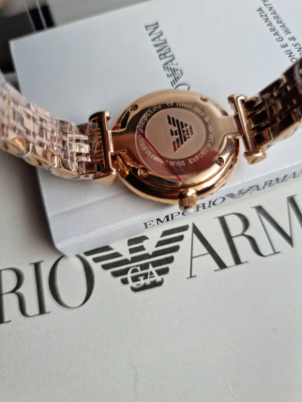 Emporio Armani Women’s Quartz Rose Gold Stainless Steel Mother Of Pearl Dial 32mm Watch AR11385 - Image 8