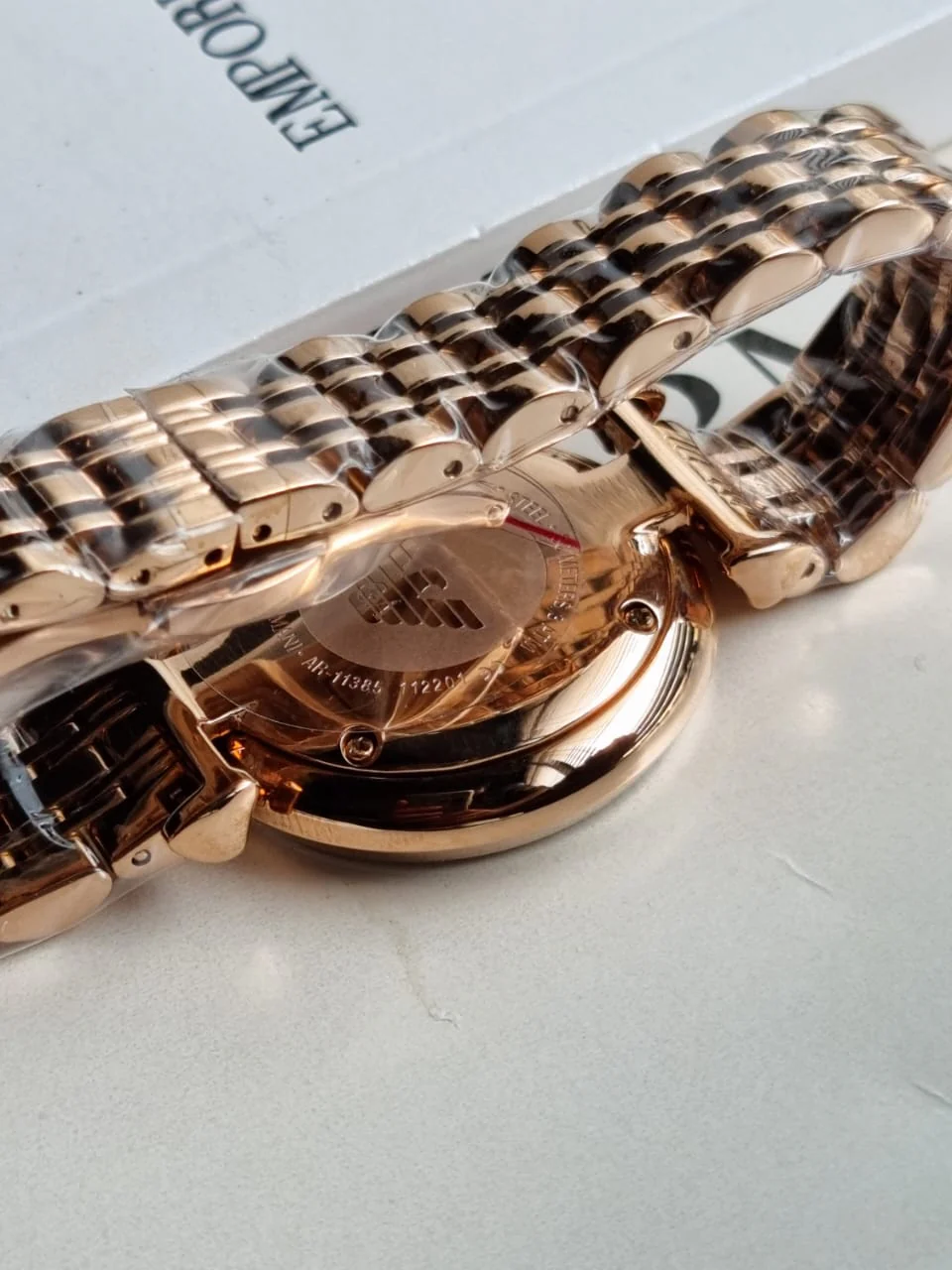 Emporio Armani Women’s Quartz Rose Gold Stainless Steel Mother Of Pearl Dial 32mm Watch AR11385 - Image 9