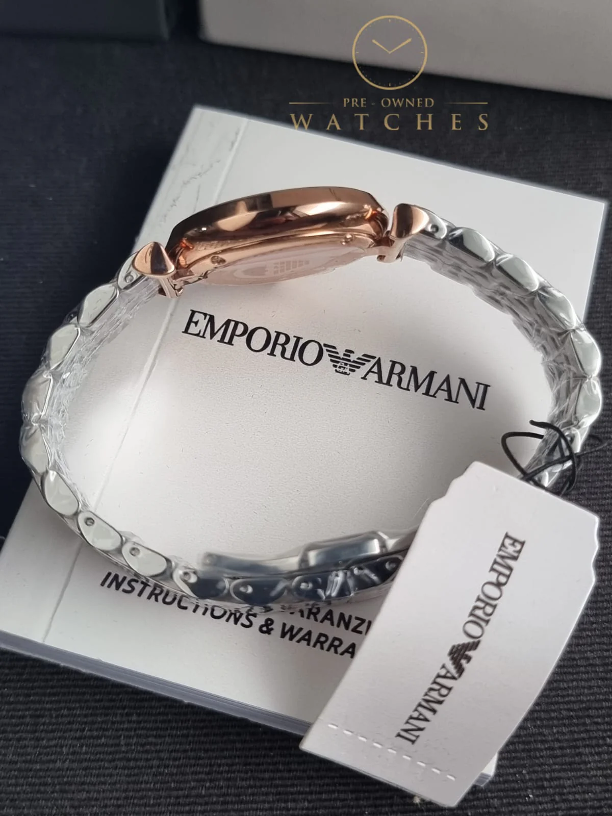 Emporio Armani Women’s Analog Stainless Steel Grey Dial 32mm Watch AR1725 - Image 9