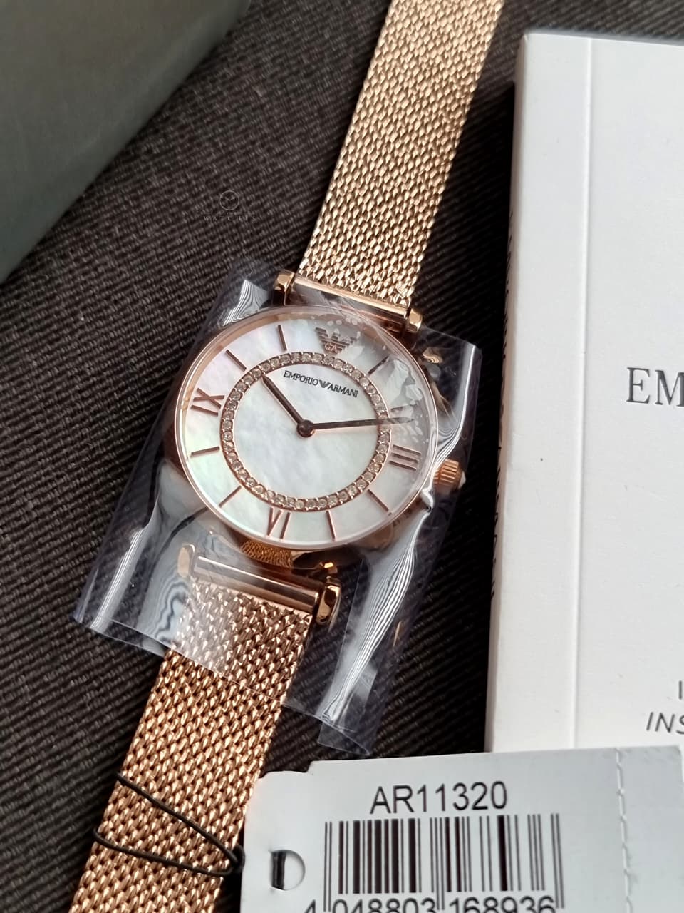 Emporio Armani Women’s Analog Stainless Steel Mother of Pearl Dial 32mm Watch AR11320 - Image 3
