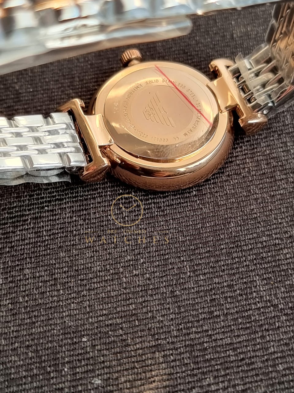 Emporio Armani Women’s Analog Stainless Steel Pink Dial 28mm Watch AR11223 - Image 7