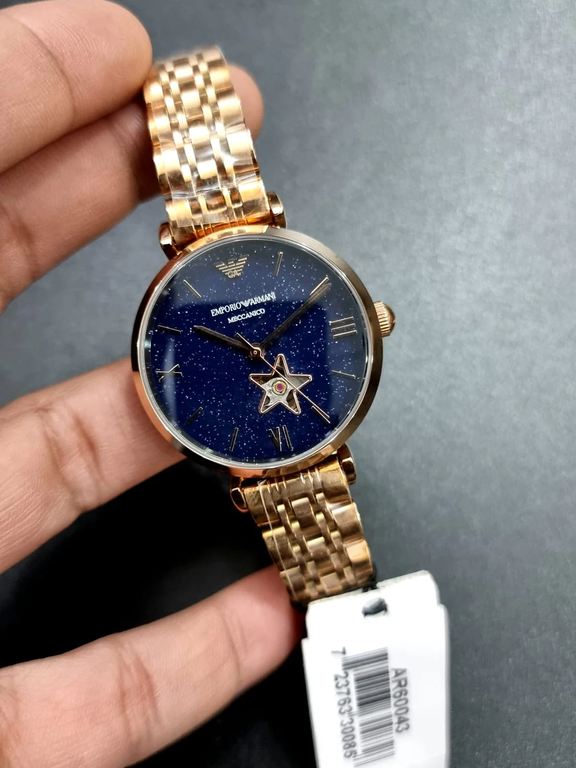 Emporio Armani Women’s Automatic Stainless Steel Blue Dial 34mm Watch AR60043 - Image 7