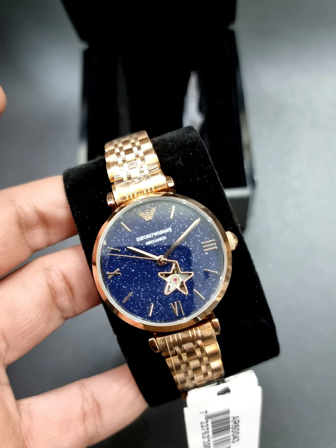 Emporio Armani Women’s Automatic Stainless Steel Blue Dial 34mm Watch AR60043 - Image 8