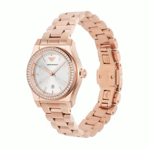 Emporio Armani Women’s Quartz Rose Gold Stainless Steel Silver Dial 32mm Watch AR11558 - Image 3