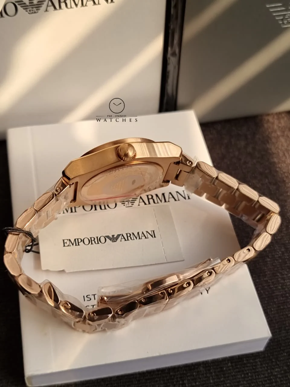 Emporio Armani Women’s Quartz Rose Gold Stainless Steel Silver Dial 32mm Watch AR11558 - Image 4