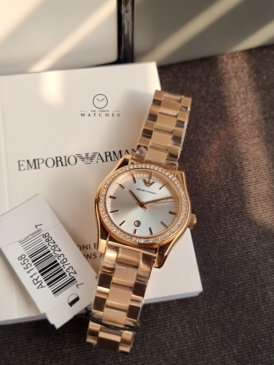 Emporio Armani Women’s Quartz Rose Gold Stainless Steel Silver Dial 32mm Watch AR11558 - Image 5
