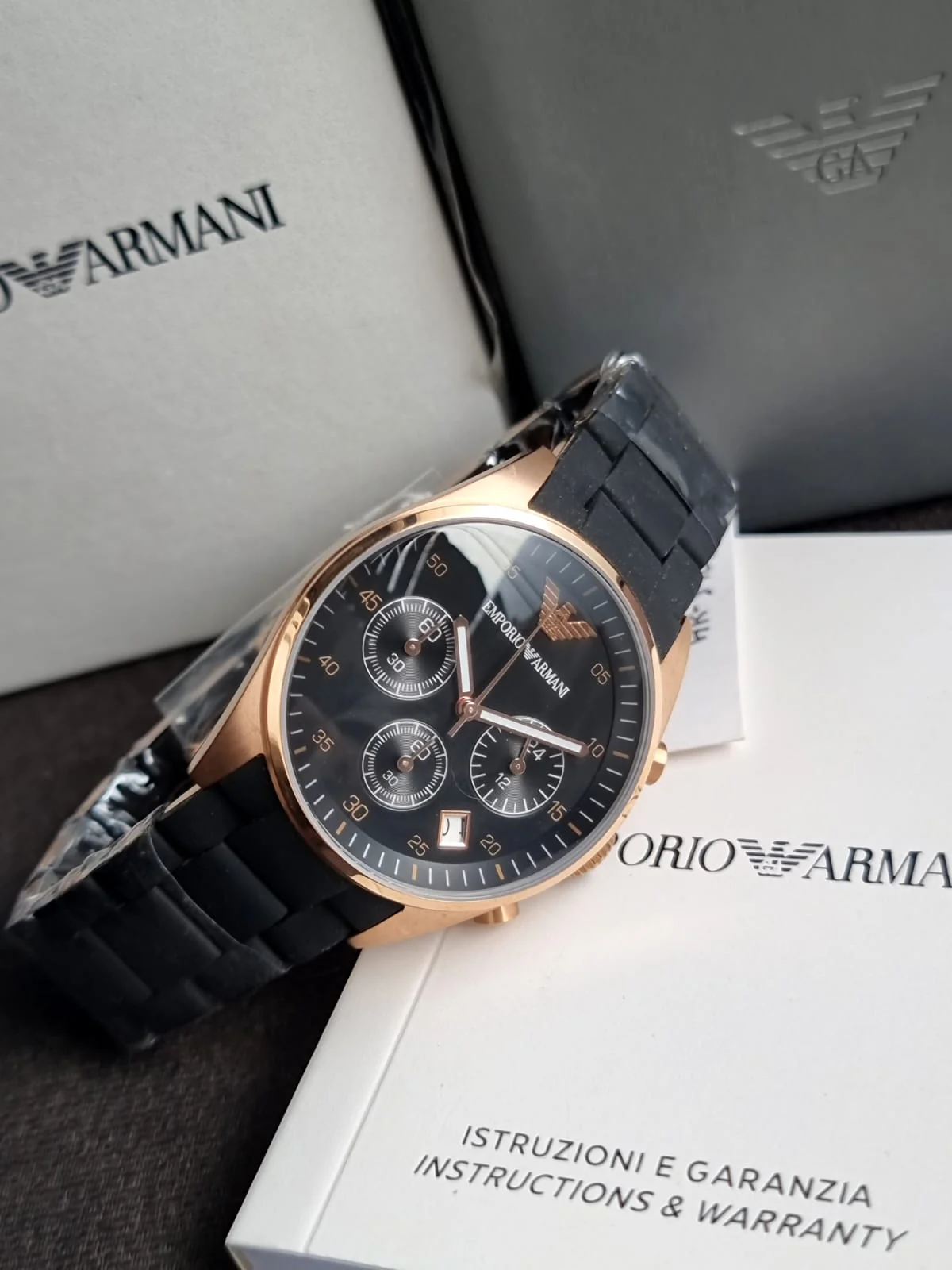 Emporio Armani Women’s Quartz Silicone Strap Black Dial 38mm Watch AR5906 - Image 5