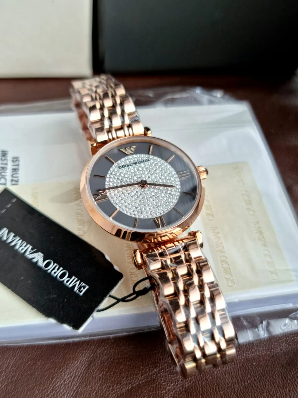 Emporio Armani Women’s Quartz Stainless Steel Brown Dial 32mm Watch AR11402 - Image 5