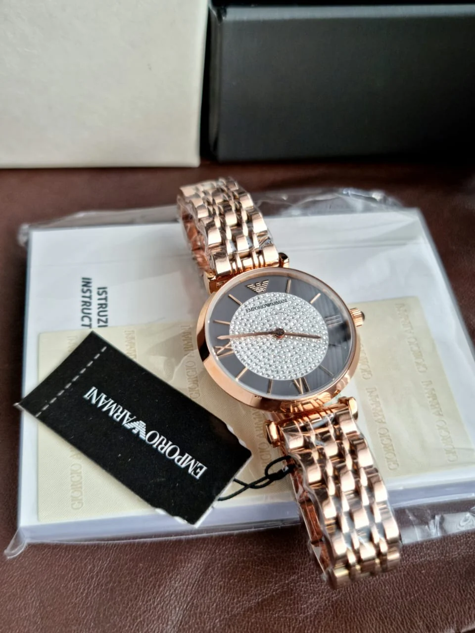 Emporio Armani Women’s Quartz Stainless Steel Brown Dial 32mm Watch AR11402 - Image 6