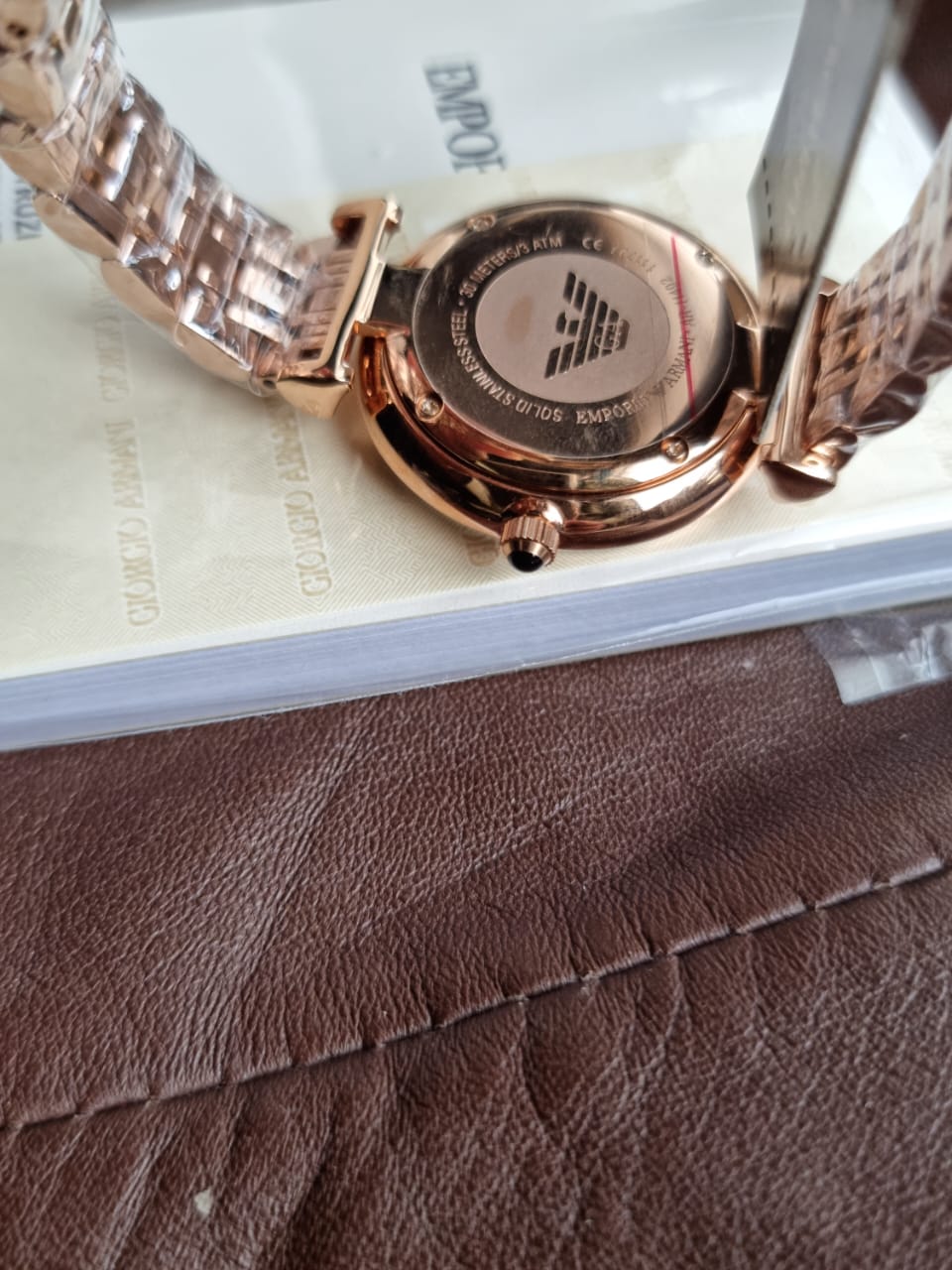 Emporio Armani Women’s Quartz Stainless Steel Brown Dial 32mm Watch AR11402 - Image 7