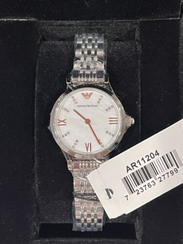 Emporio Armani Women’s Stainless Steel Mother of Pearl Dial 32mm Watch AR11204 - Image 3