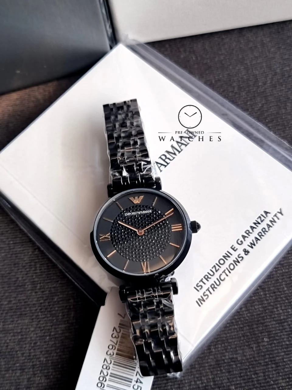 Emporio Armani Women's Gianni T-Bar AR11245 Black Stainless-Steel Quartz Dress Watch - Image 2