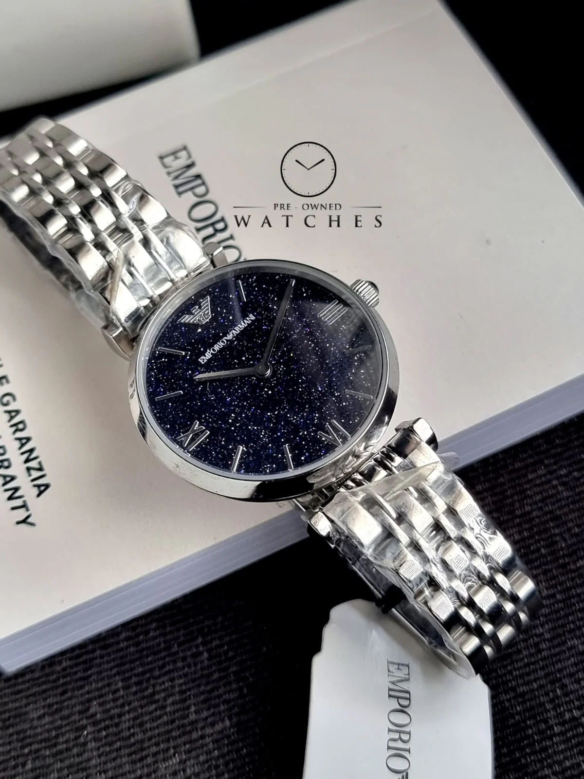 Emporio Armani Women's Quartz Stainless Steel Silver with Blue Dial AR11091 - Image 3