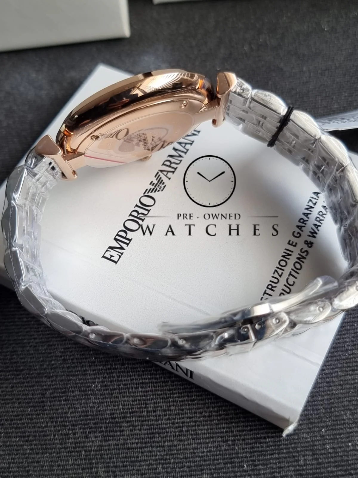 Emporio Armani Gent's Quartz Watch with Stainless-Steel-Plated Strap, Two Tone, 18 (Model: AR1677 - Image 5