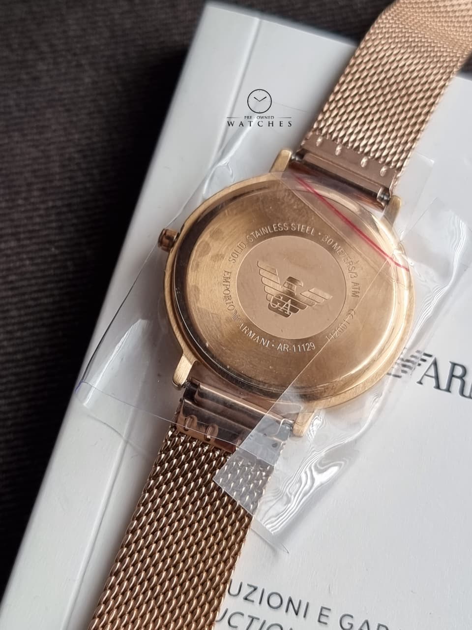 Emporio Armani Women's Two-Hand Pink Stainless Steel Watch Ar11129 - Image 6