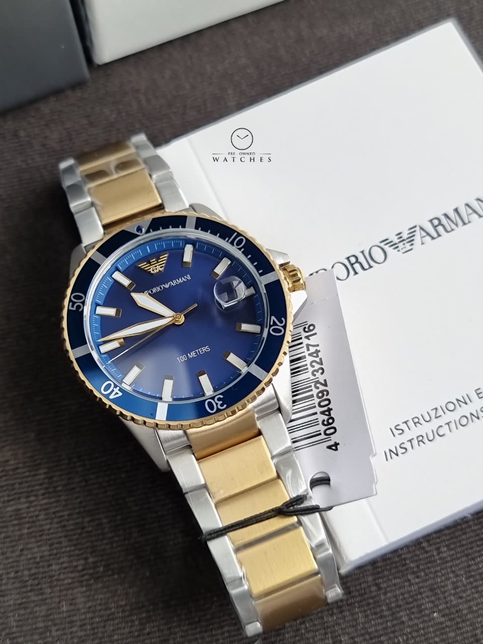 Emporio Armani World Explorer A11682 Men's Watch – Blue Dial, Stainless Steel, Quartz - Image 3