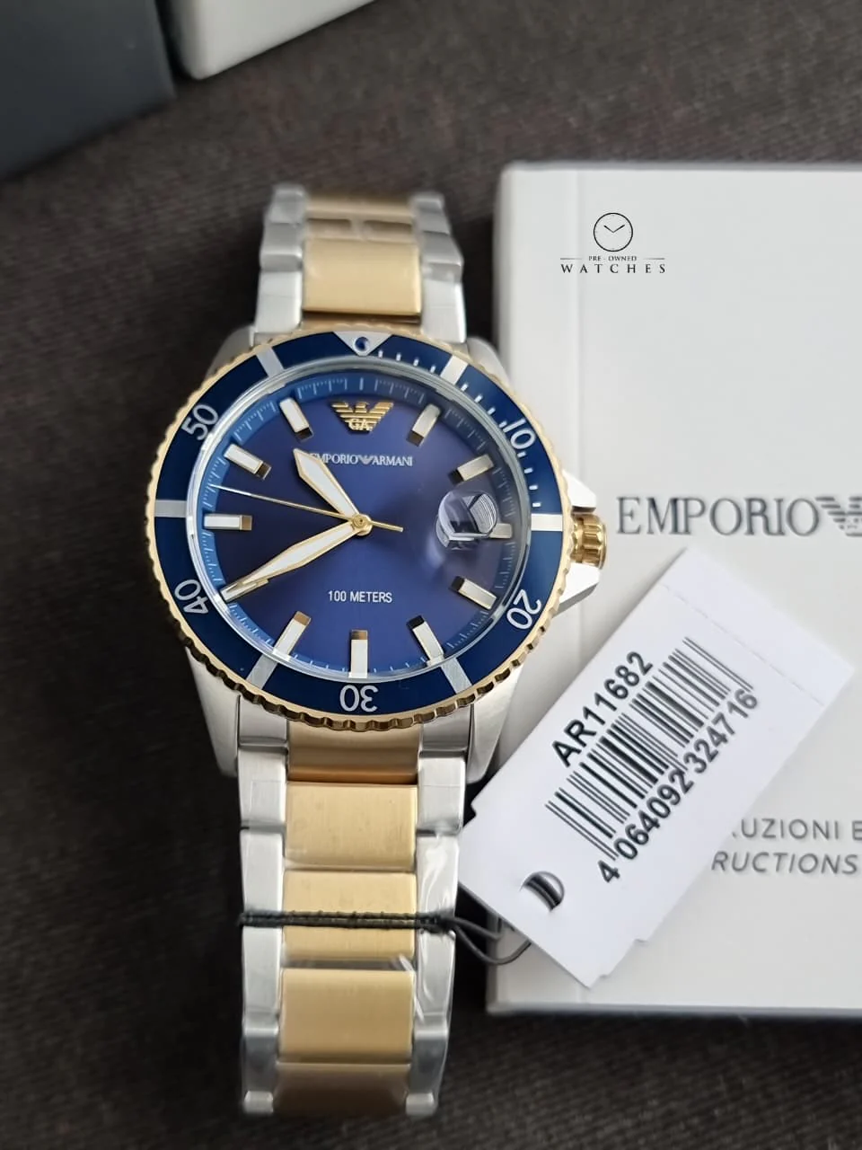 Emporio Armani World Explorer A11682 Men's Watch – Blue Dial, Stainless Steel, Quartz - Image 7