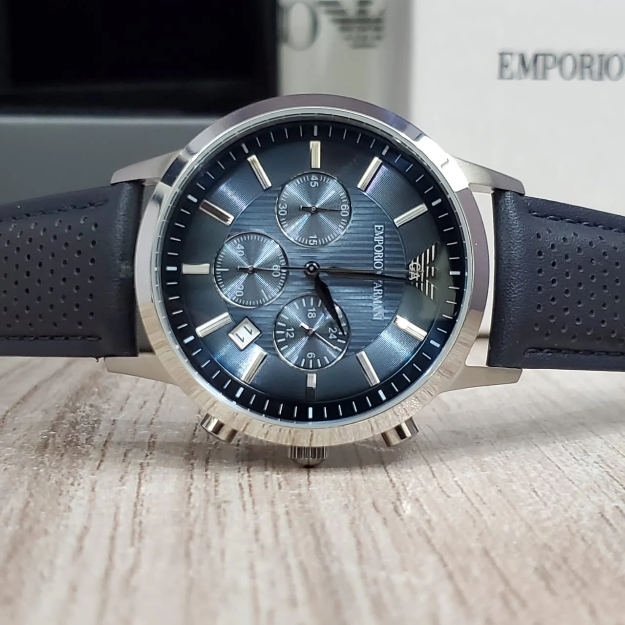 EMPORIO ARMANIClassic Chronograph Blue Dial Men's Watch AR2473 - Image 2