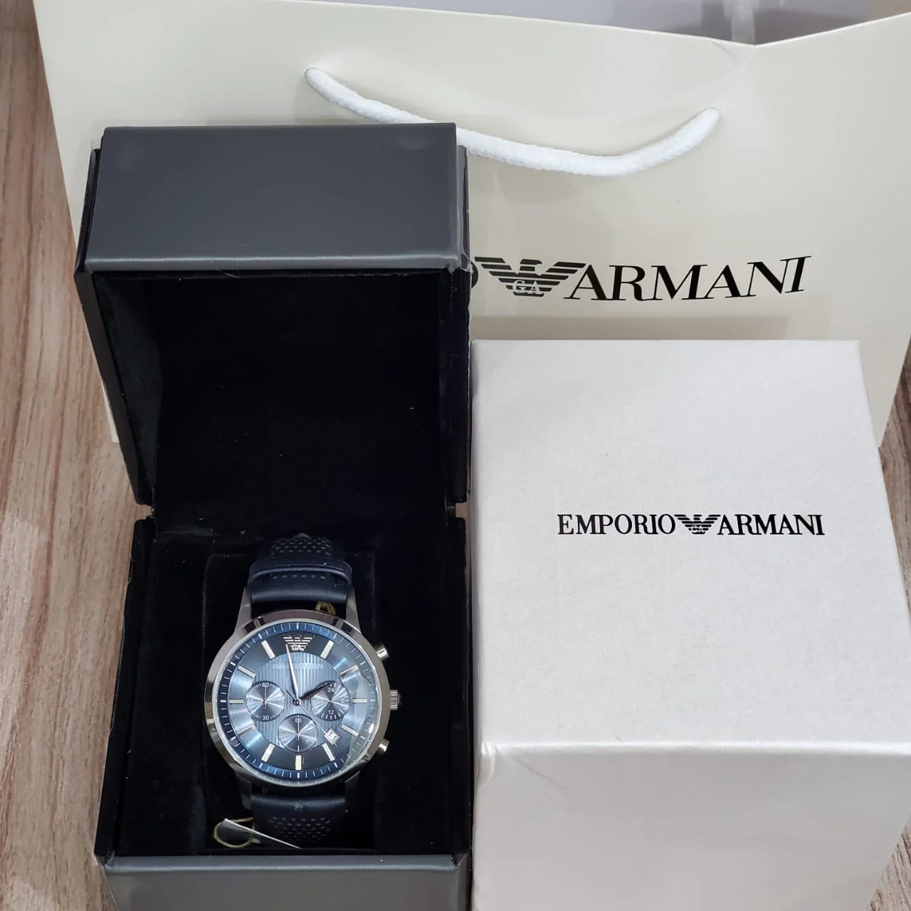 EMPORIO ARMANIClassic Chronograph Blue Dial Men's Watch AR2473 - Image 3
