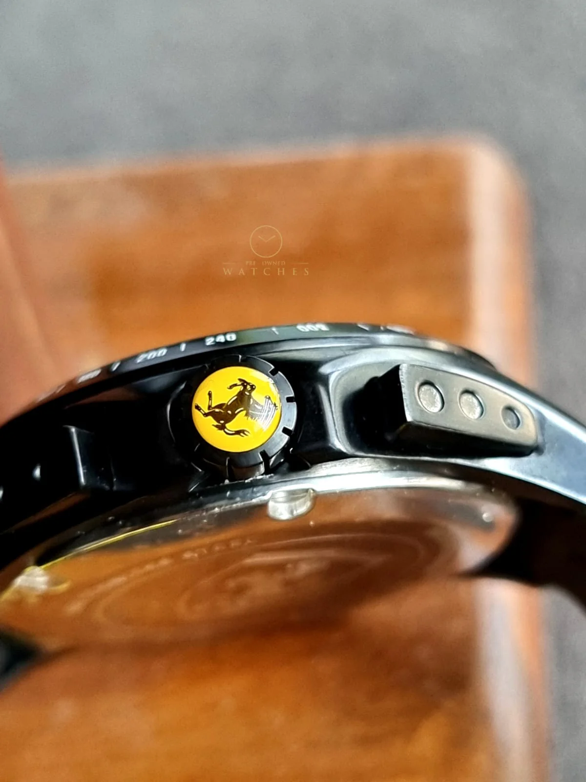 Ferrari Men’s Quartz Black & Yellow Silicone Strap Black & Yellow Dial 44mm Watch 0830078 - Image 7