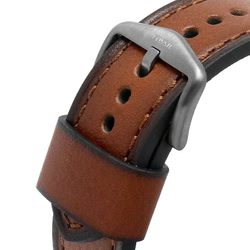 Fossil 44 mm Bronson Chronograph Leather Watch - FS5855 - Image 5