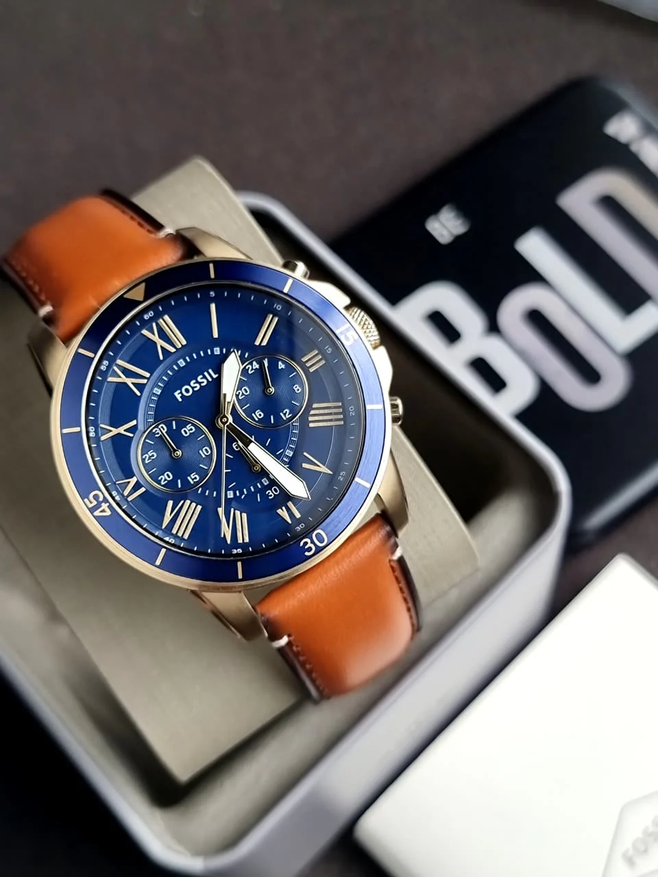 Fossil Analog Blue Dial Men's Watch-FS5268 - Image 2