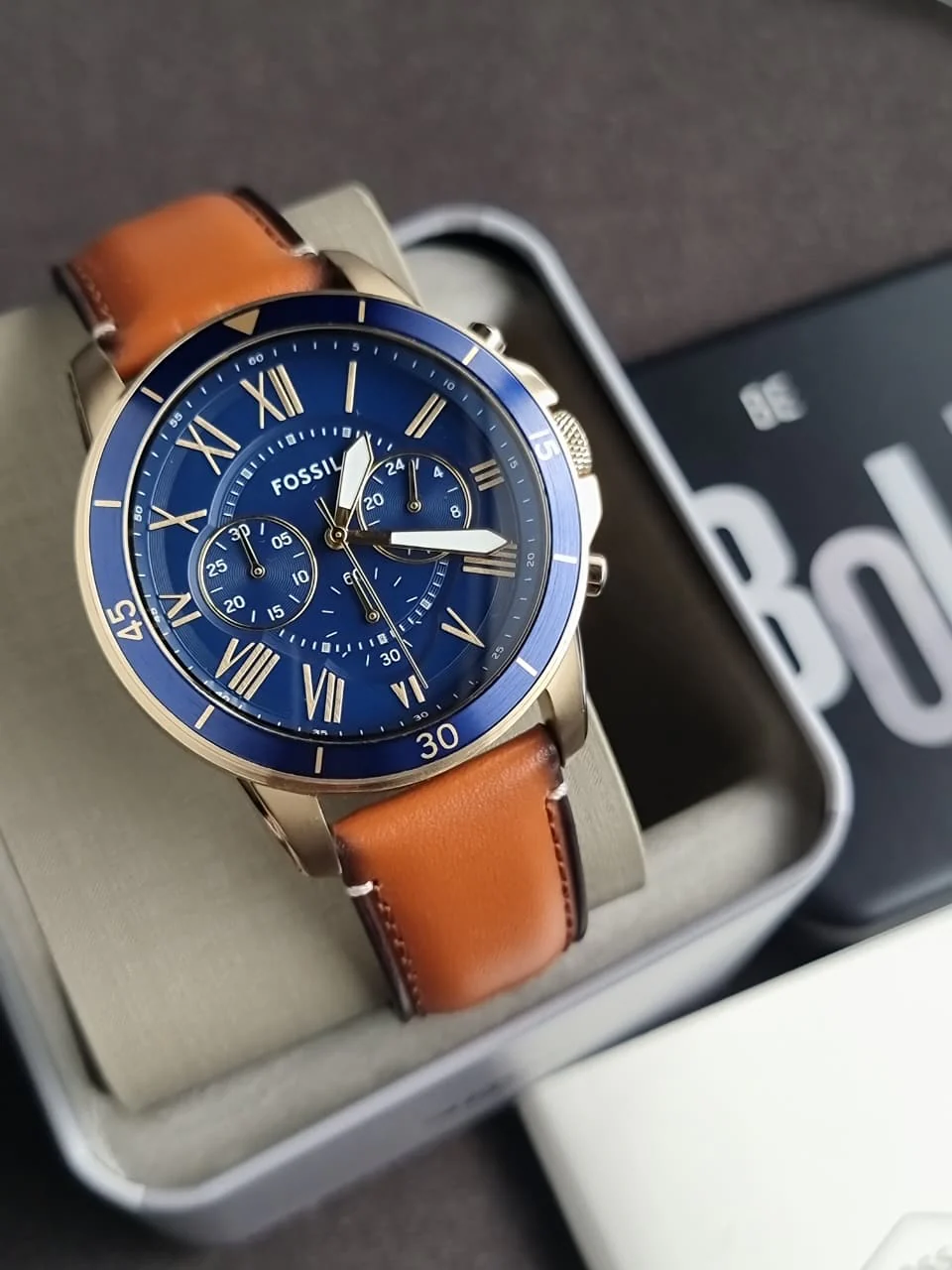 Fossil Analog Blue Dial Men's Watch-FS5268 - Image 7