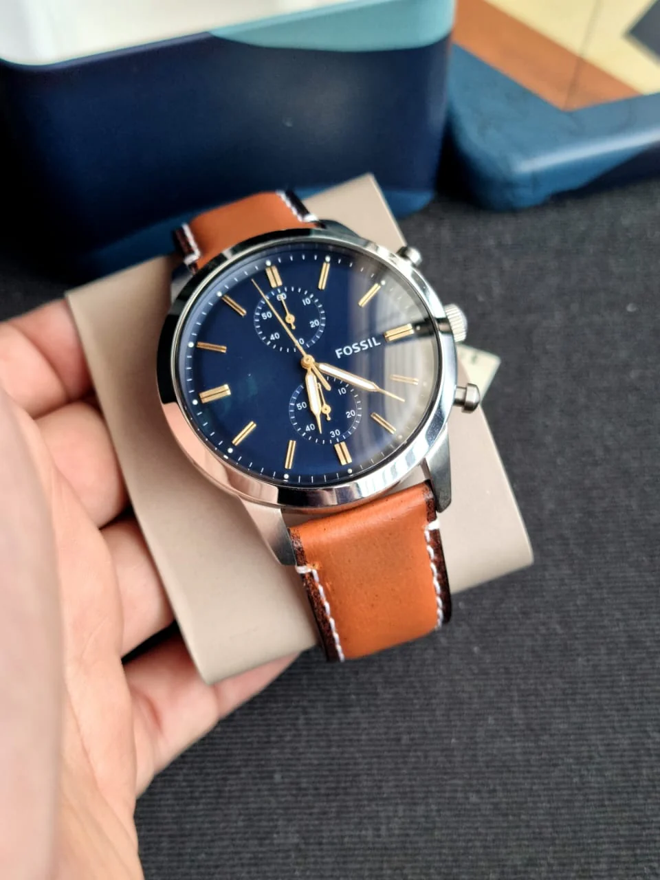 Fossil Analog Blue Dial Men's Watch - FS5279 - Image 2