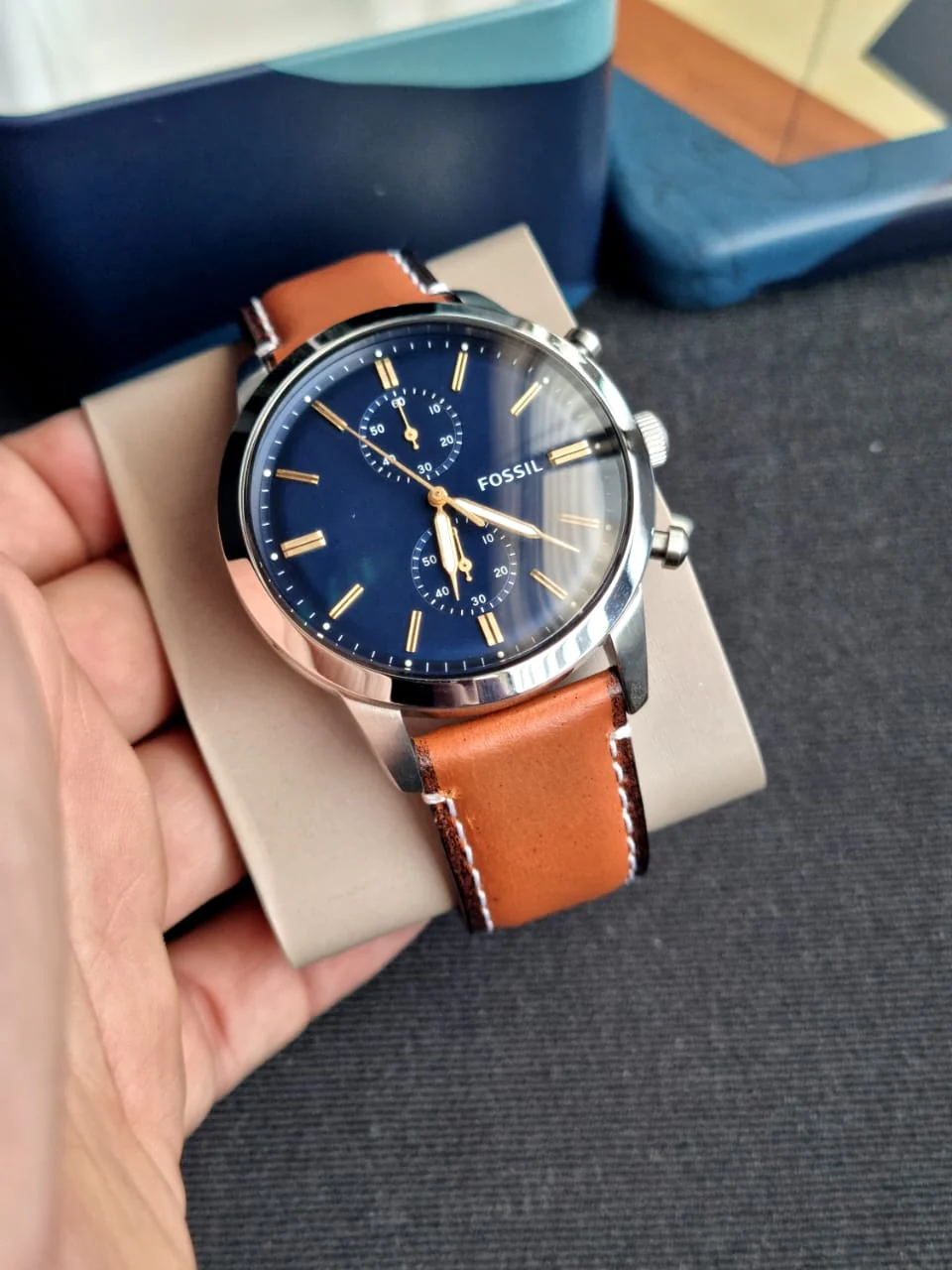 Fossil Analog Blue Dial Men's Watch - FS5279 - Image 5