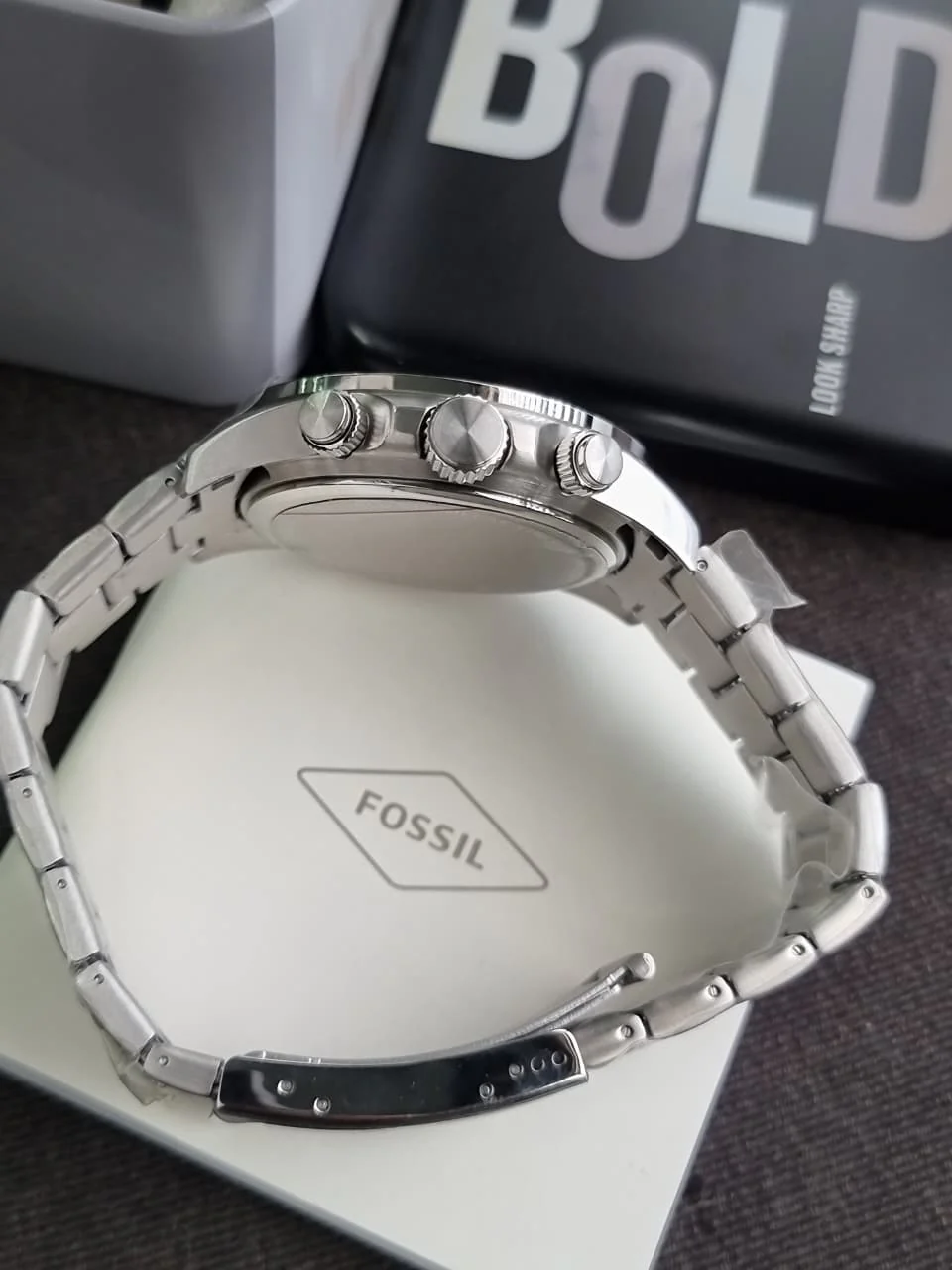 Fossil Autocross Multifunction Green Dial Stainless Steel Quartz Men's Watch 42mm – FS6127 - Image 4