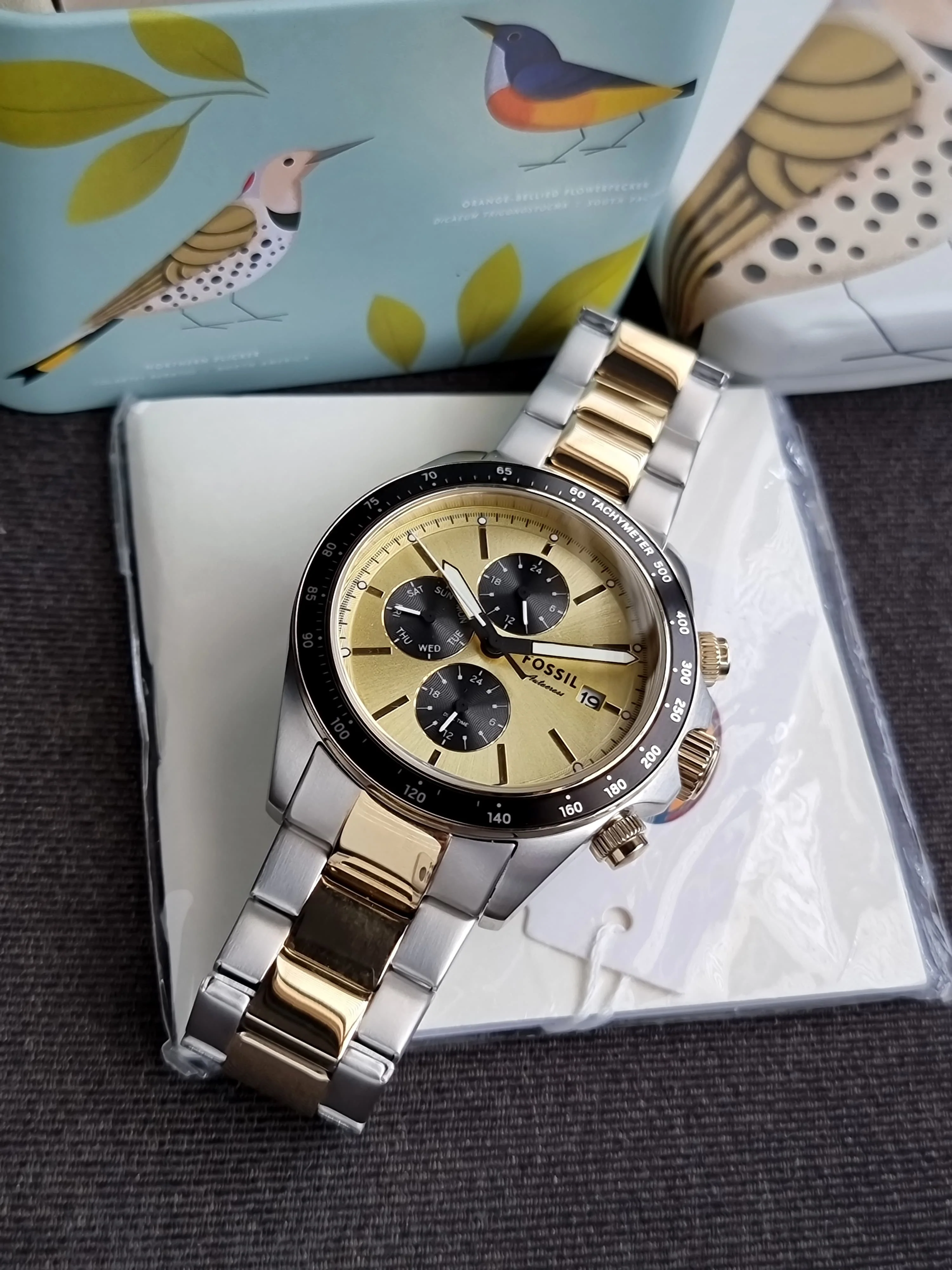 Fossil Autocross Multifunction Two-Tone Stainless Steel Watch Bq2876 - Image 2
