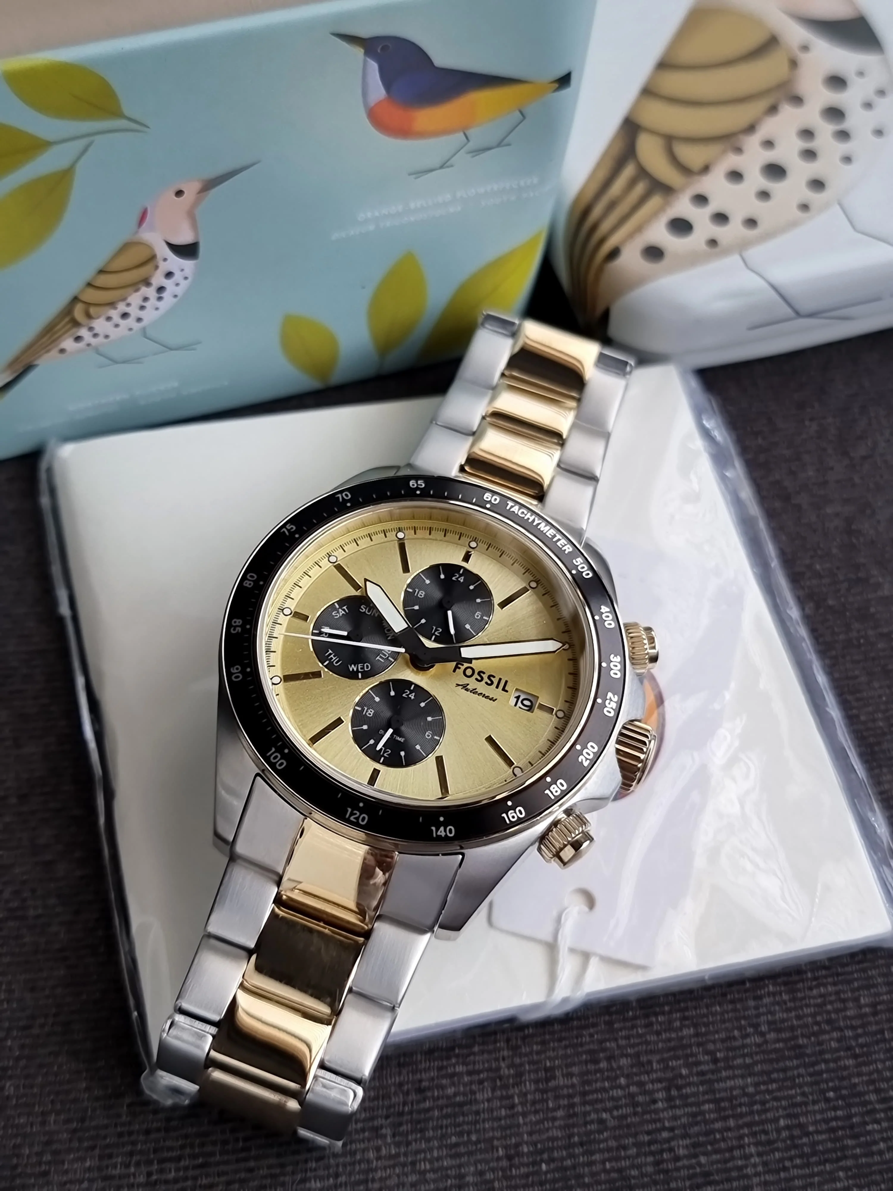 Fossil Autocross Multifunction Two-Tone Stainless Steel Watch Bq2876 - Image 3