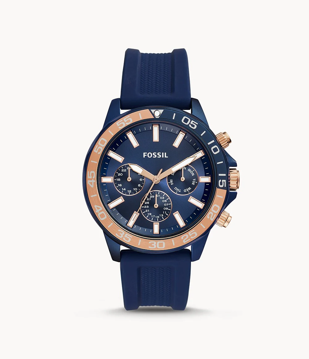 Fossil Bannon Multifunction Blue Silicone Watch BQ2498 - Image 2