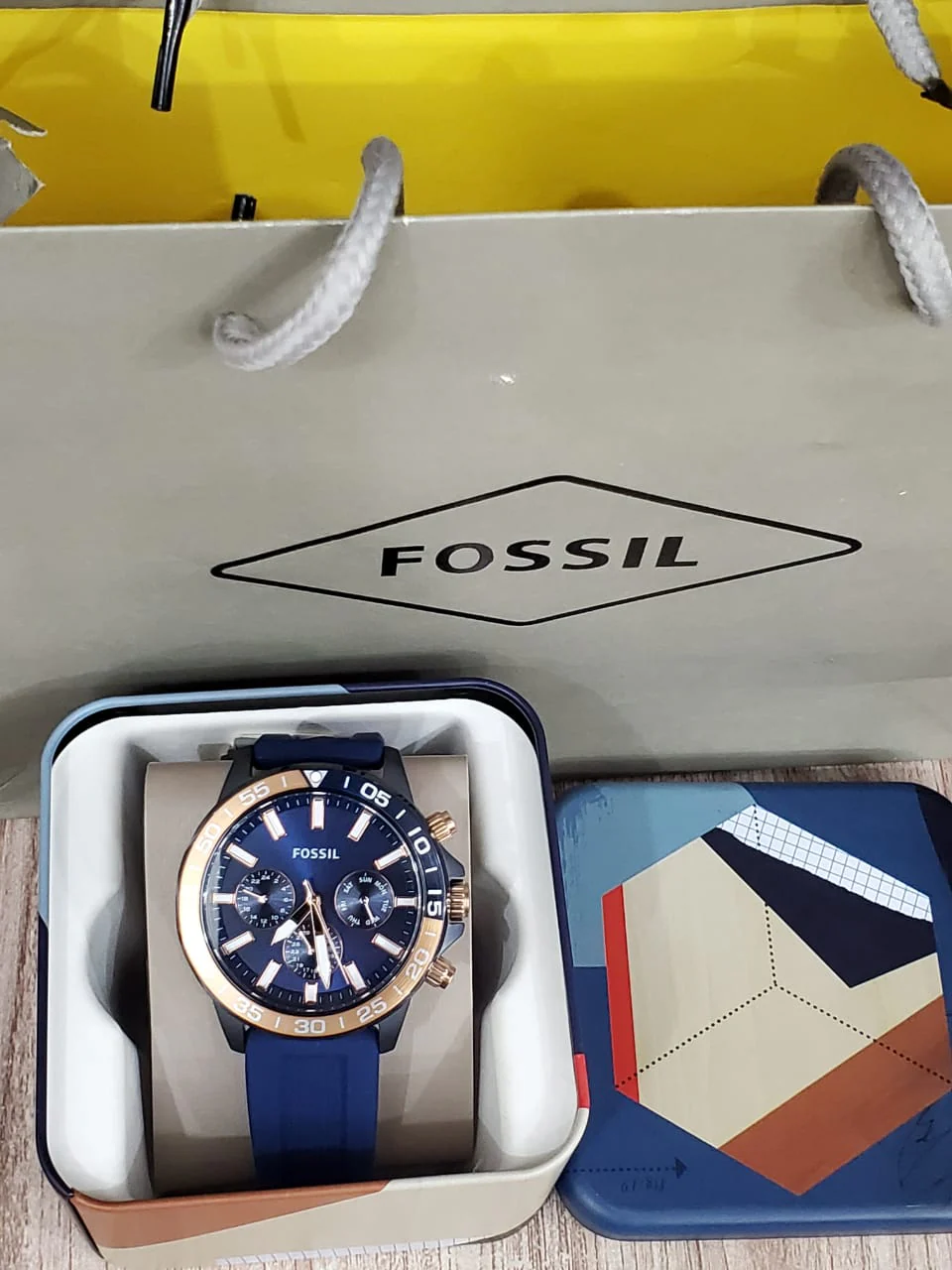 Fossil Bannon Multifunction Blue Silicone Watch BQ2498 - Image 4