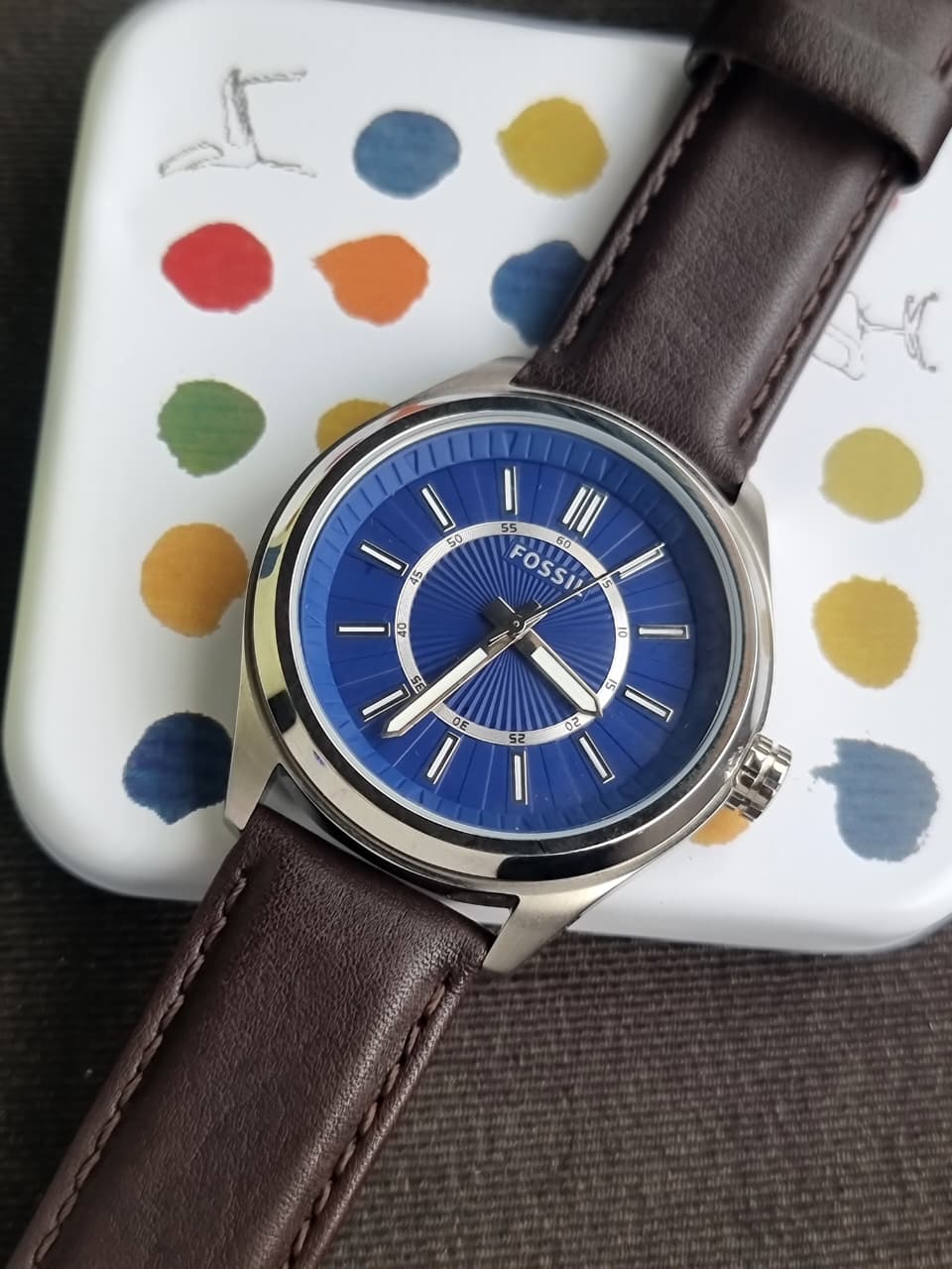 Fossil Bq1519 Blue dial 45mm Dial Size Watch