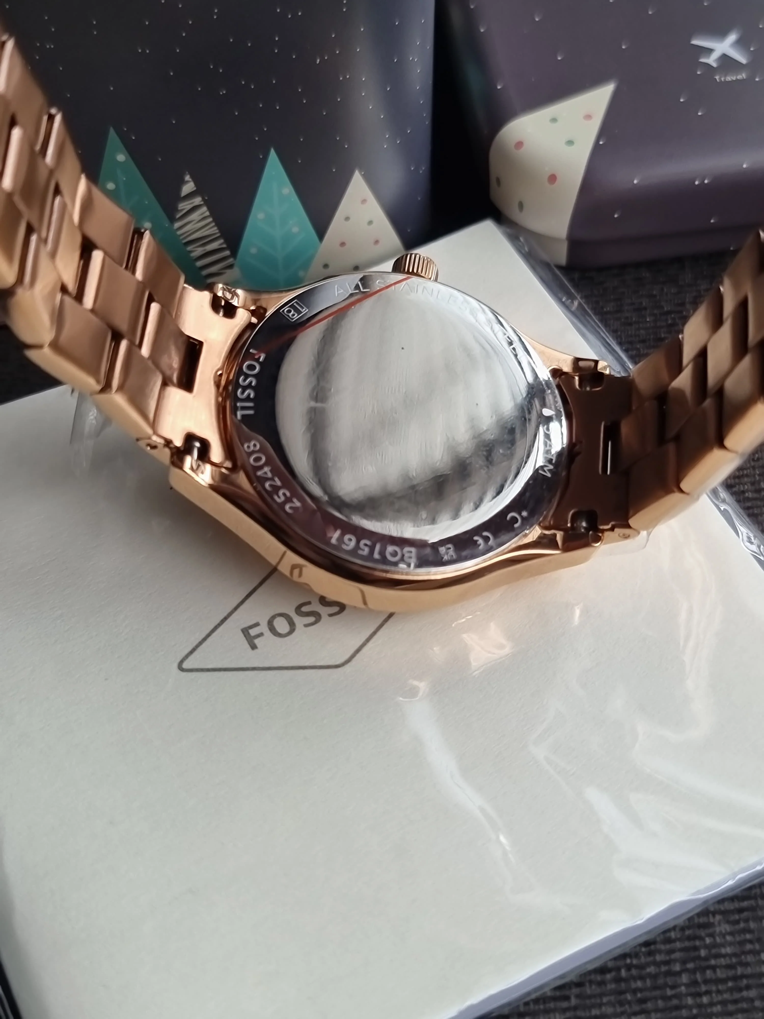Fossil Bq1561 Womens Watch Rose Gold Casing Rose Gold Dial Quartz Watch - Image 7