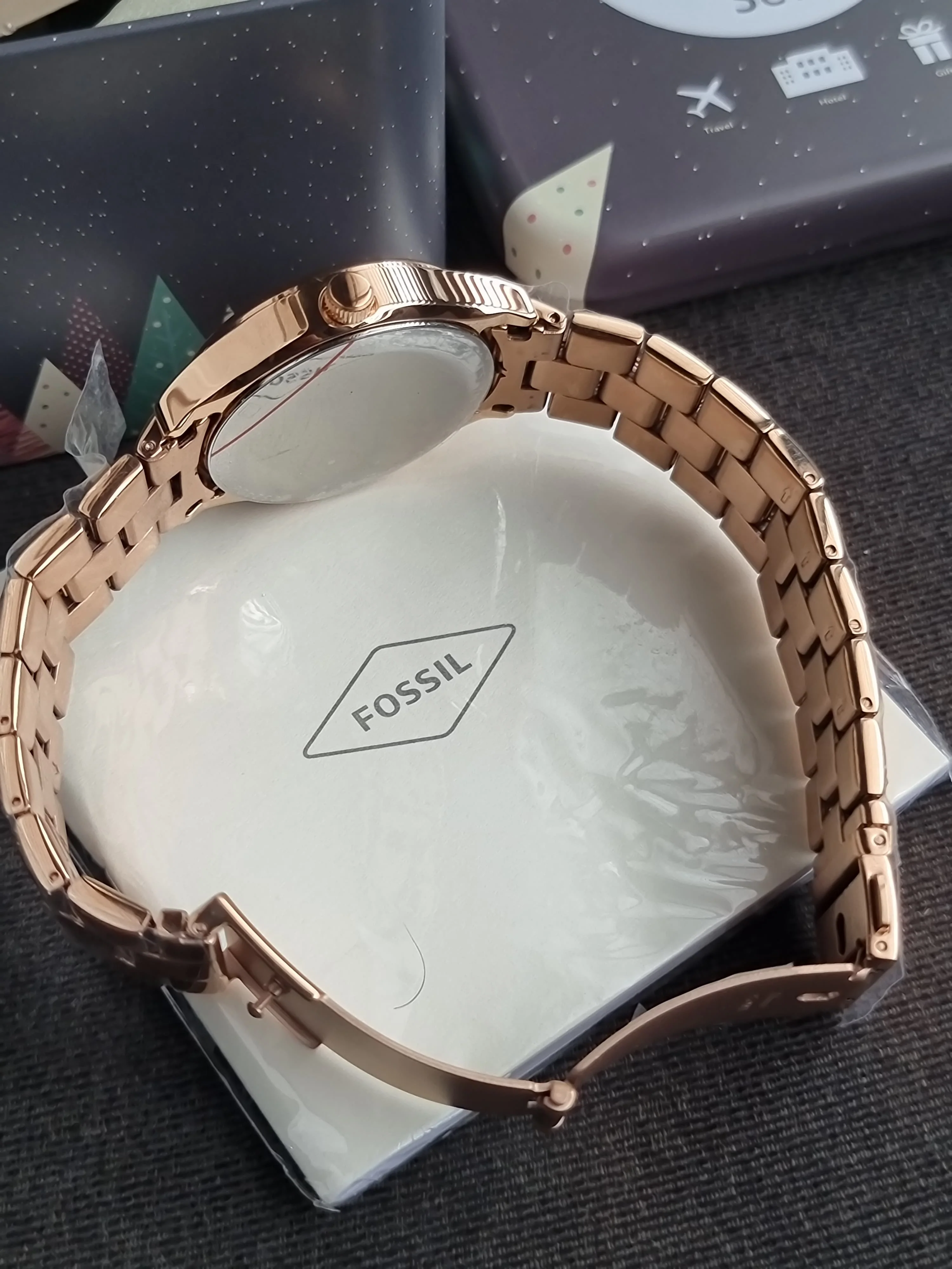 Fossil Bq1561 Womens Watch Rose Gold Casing Rose Gold Dial Quartz Watch - Image 8