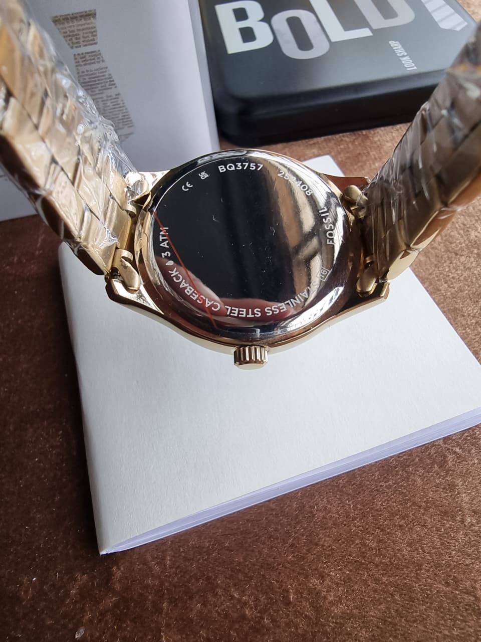 FOSSIL BQ3757 Ladies Rye Watch Golden Casing Black Dial Quartz Watch - Image 3
