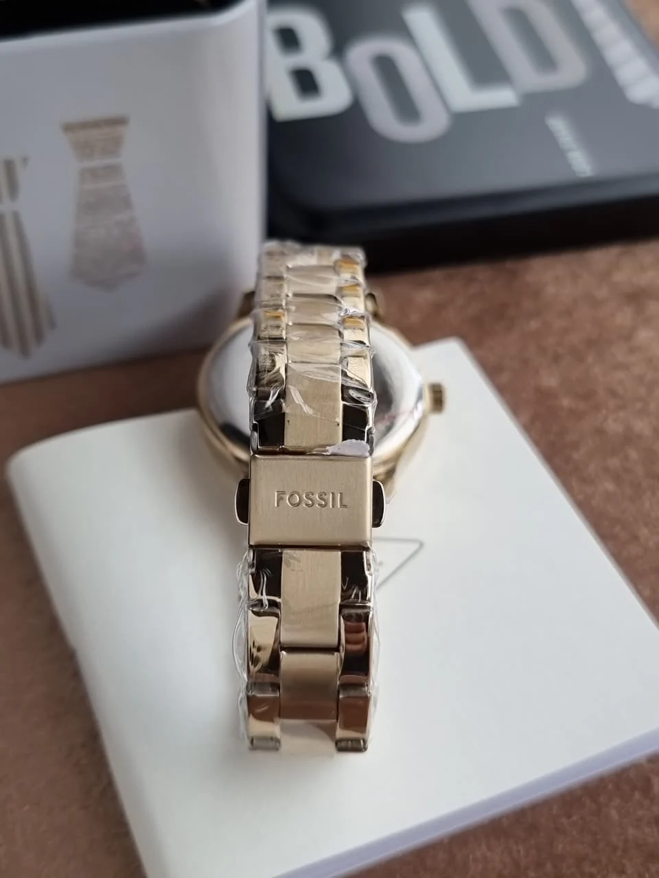 FOSSIL BQ3757 Ladies Rye Watch Golden Casing Black Dial Quartz Watch - Image 4