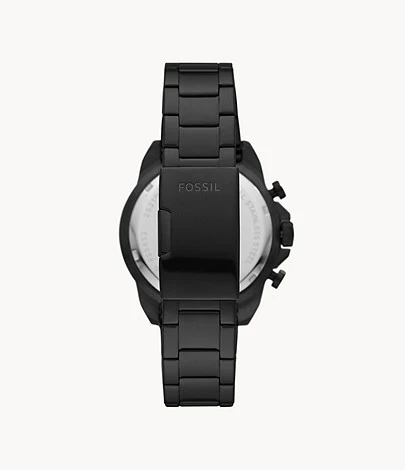 Fossil Bronson Black Stainless Steel Black Dial Chronograph Quartz Watch for Gents – FS5853 - Image 2